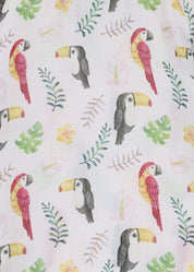 Cotton Casual White Printed A-Line Dress for Girls (K1088)