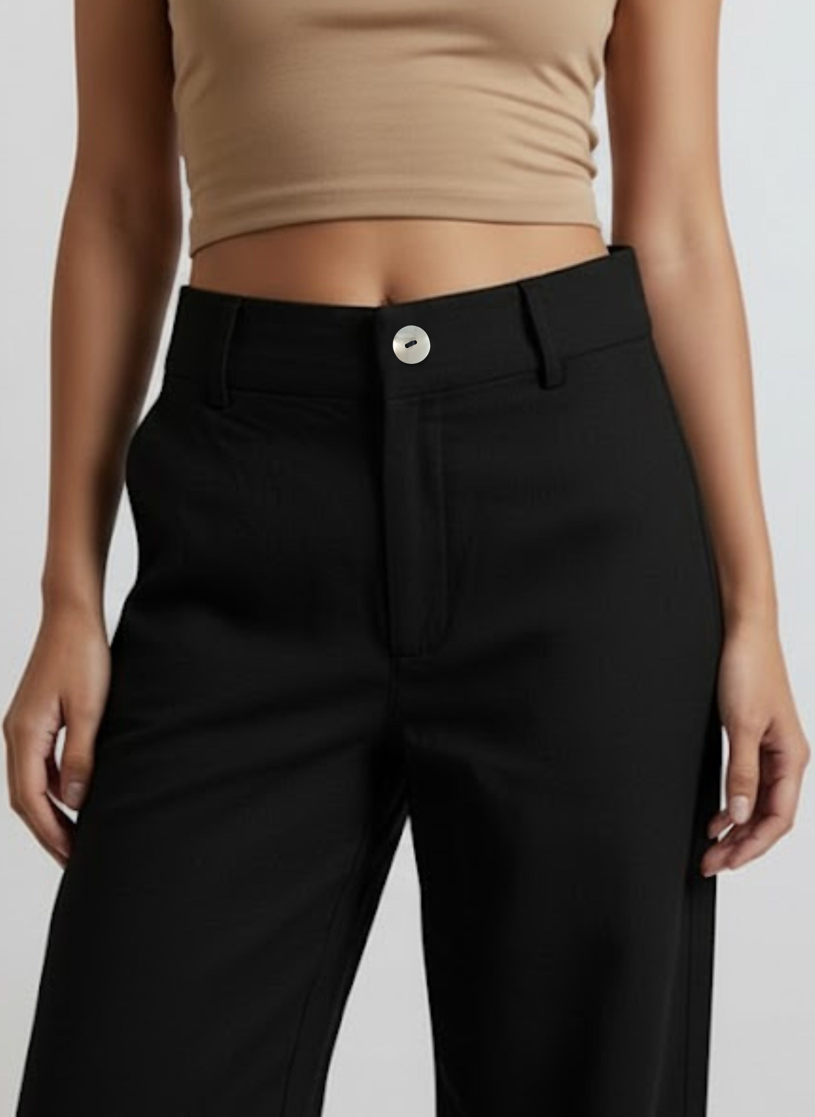 Cotton Solid Regular fit Casual Pant For Women (W1715)