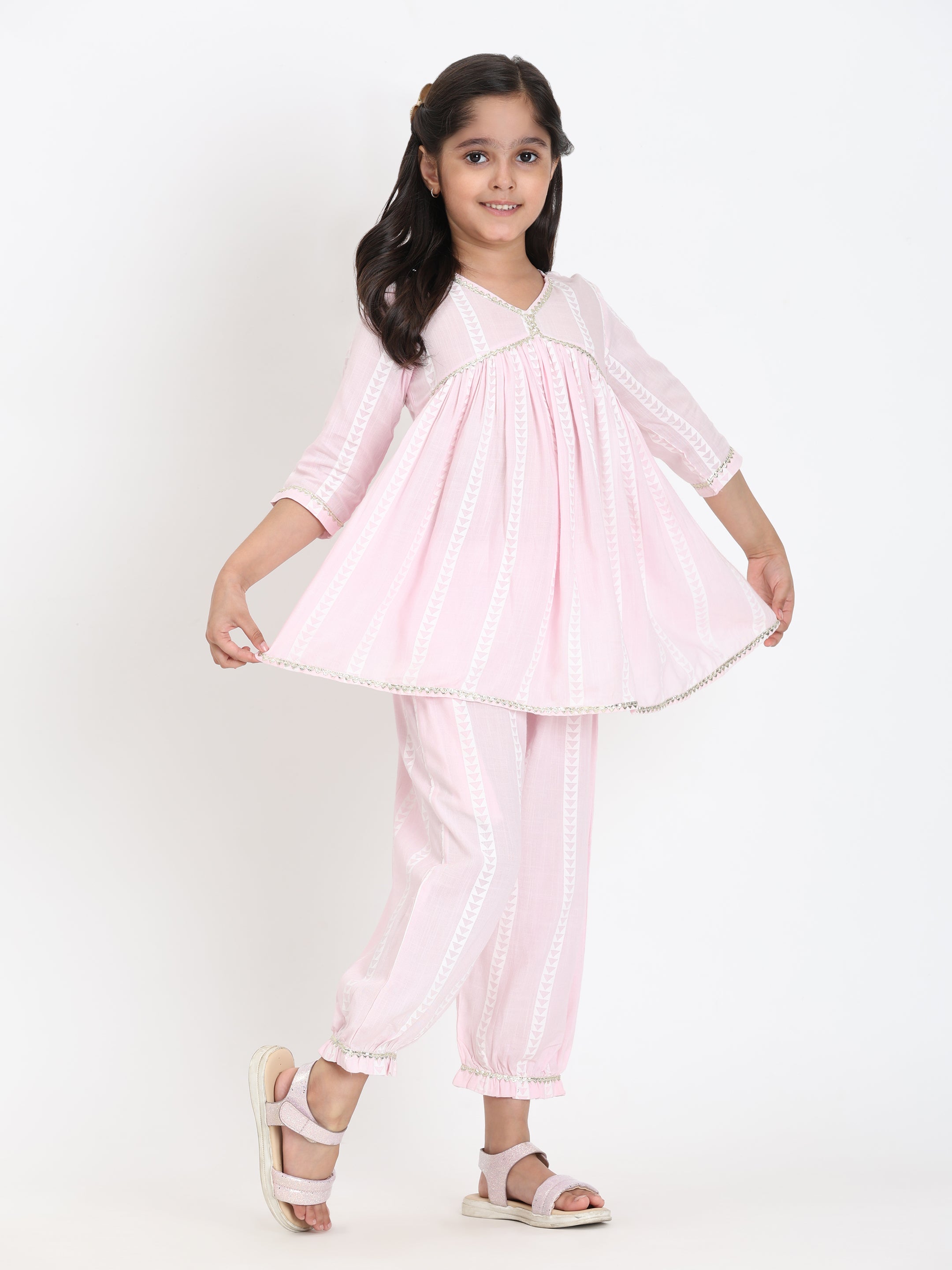 Women Dress With Matching Kids Kurta Set Mother Daughter Combo (COMBOMD9026)