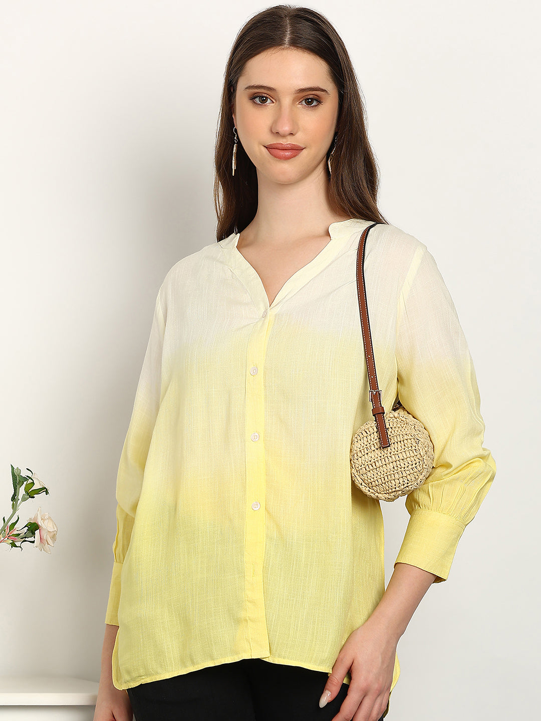 Women Rayon Tie & Dye Full Sleeve Casual Regular Fit Shirt (W1734)