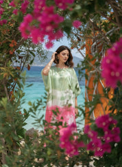 Hand Dyed Loose Fitted Crepe Kaftan Kurta (W1427)