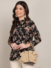 Women Casual Printed Cotton Regular Fit Shirt (W1676)