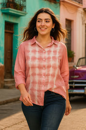 Tie Dyed Casual Fitted Shirt for Women (W1454)