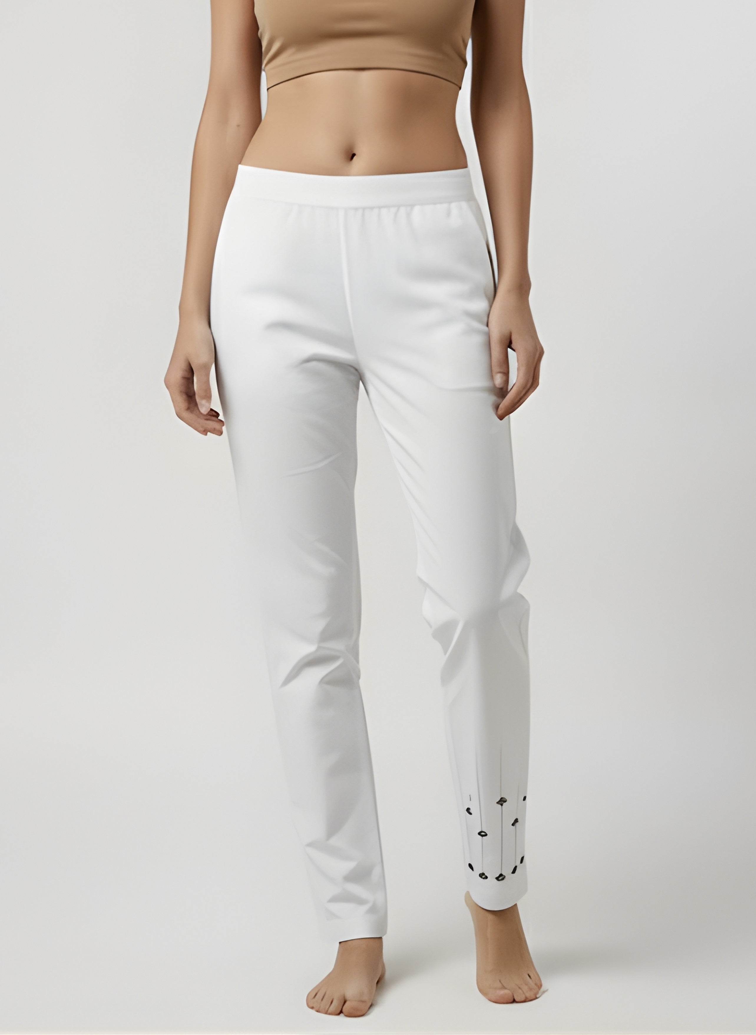 Cotton Solid Regular fit Casual Pant For Women (W1712)