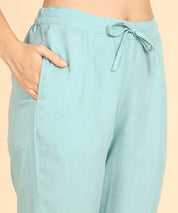 Rayon Green Suit Set with Gotta patti work (W1359)