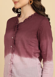 Women Cotton Tie & Dye Full Sleeve Casual Regular Fit Shirt (W1729)