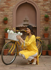Women Casual Rayon Straight Embroidered Kurta (W1671)
