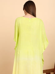 Women Hand Tie & Dye Rayon Crepe Kaftan (W1756)
