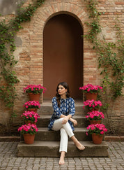 Women Casual Block Printed Cotton Regular Fit Shirt (W1674)