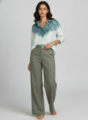 Cotton Solid Regular fit Casual Pant For Women (W1714)