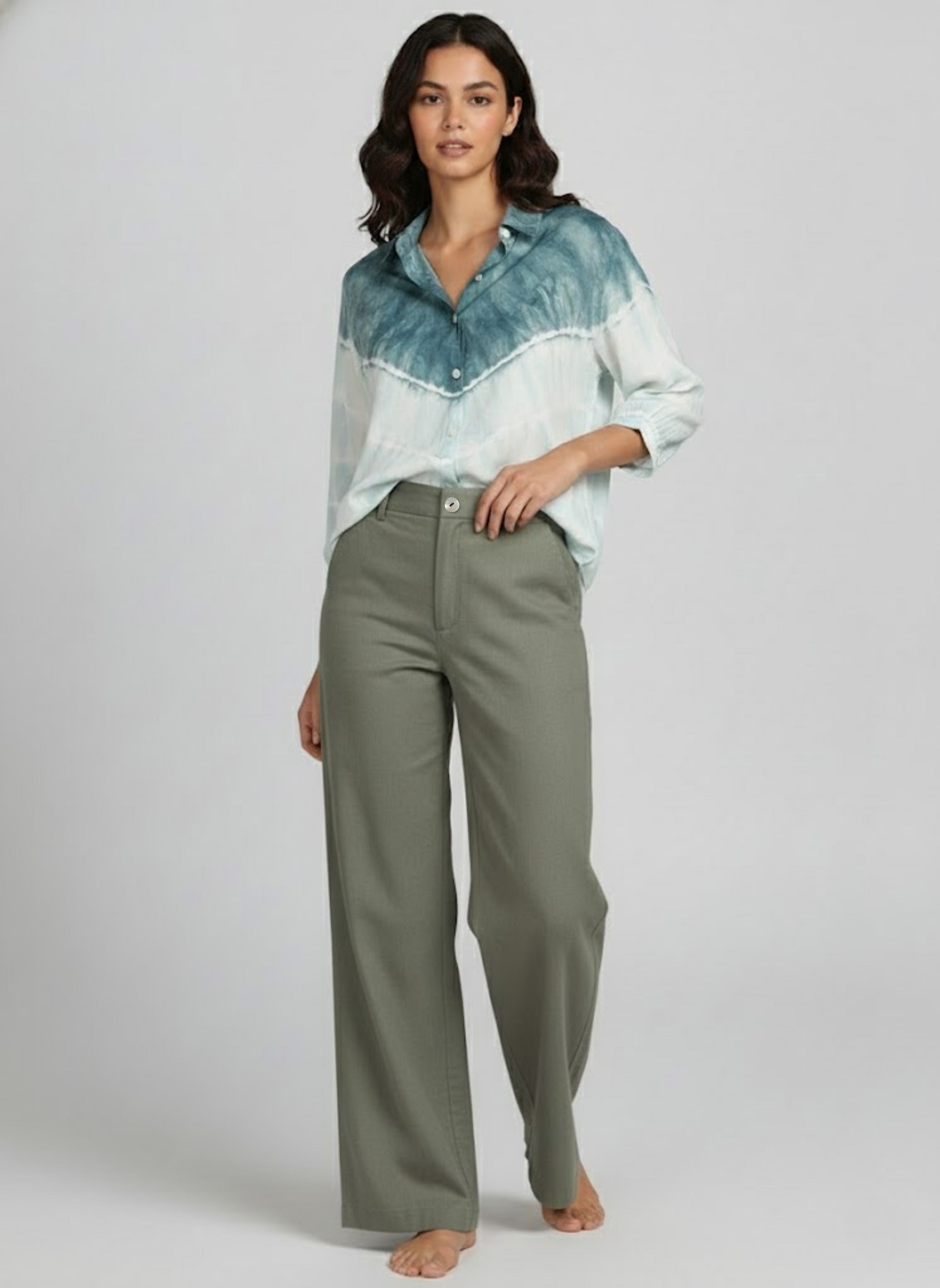 Cotton Solid Regular fit Casual Pant For Women (W1714)