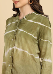 Women Cotton Tie & Dye Full Sleeve Casual Regular Fit Shirt (W1728)