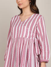Women Casual Striped Cotton Regular Fit Top (1680)