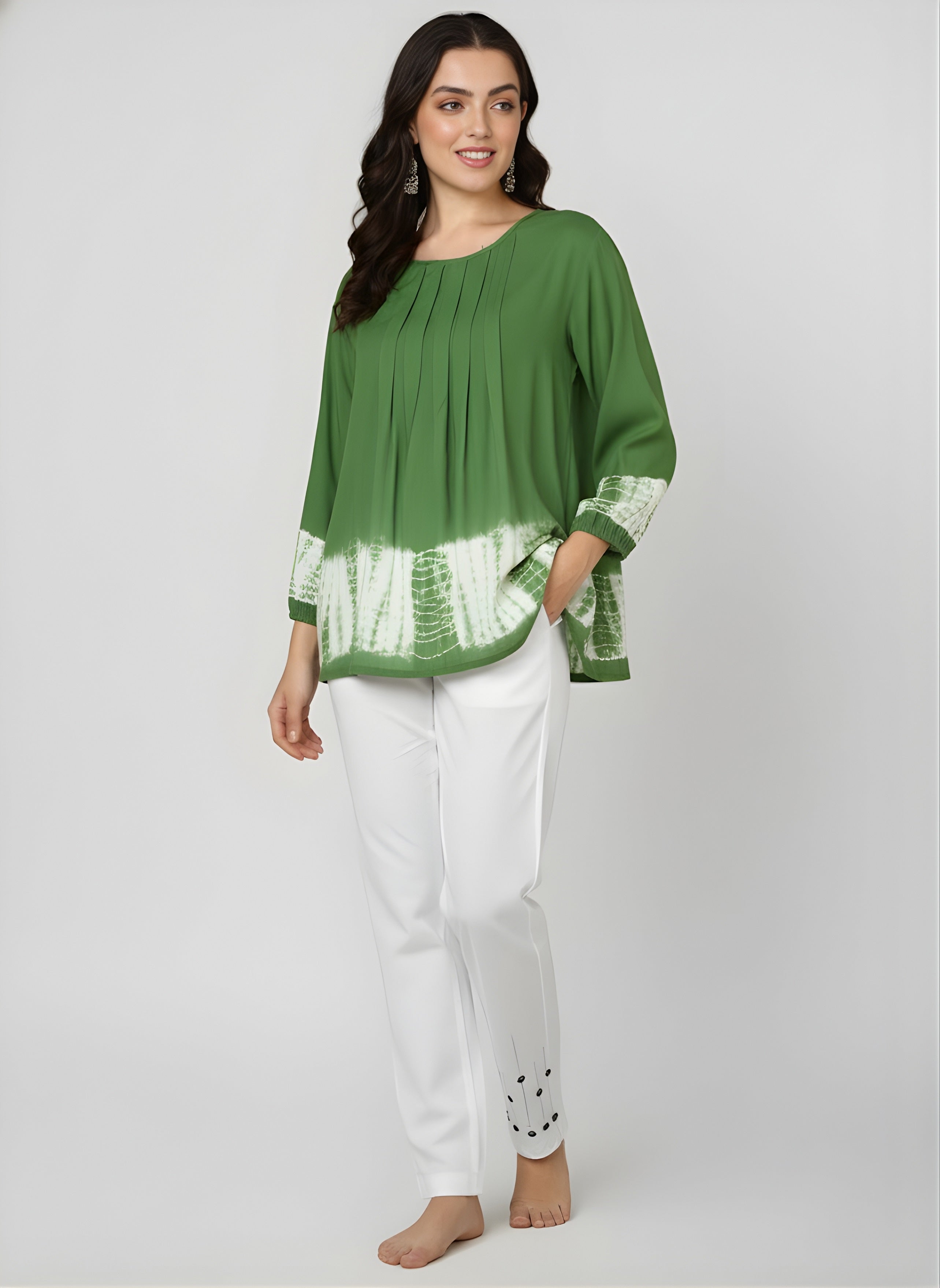 Cotton Solid Regular fit Casual Pant For Women (W1712)