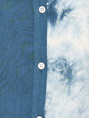 Women Casual Rayon Staple Tie & Dye Spread Collar Full Sleeves Relaxed Fit Shirt (W1692)