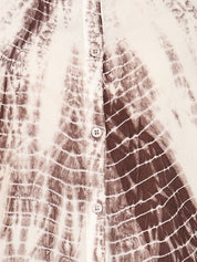 Women Casual Rayon Staple Tie & Dye Spread Collar Full Sleeves Relaxed Fit Shirt (W1691)