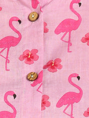 Women Casual Trpical Printed Cotton Regular Fit Shirt (W1677)