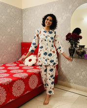 Women Handmade  Cotton Straight Multicolor Co-ord Set (W1615)