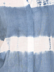 Women Casual Cotton Slub Tie & Dye Mandarin Full Sleeves Regular Fit Shirt (W1718)