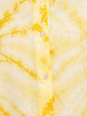 Women Casual Rayon Staple Tie & Dye Spread Collar Full Sleeves Loose Fit Shirt (W1699)