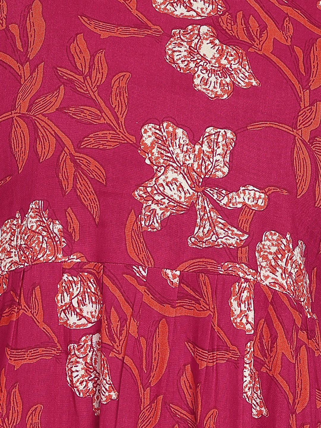 Women Cotton Printed A-Line Dress (W1739)