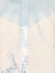 Women Casual Rayon Staple Tie & Dye Spread Collar Full Sleeves Relaxed Fit Shirt (W1689)