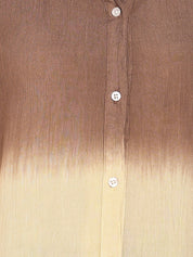 Women Casual Rayon Crepe Tie & Dye Spread Collar Full Sleeves Relaxed Fit Shirt (W1710)