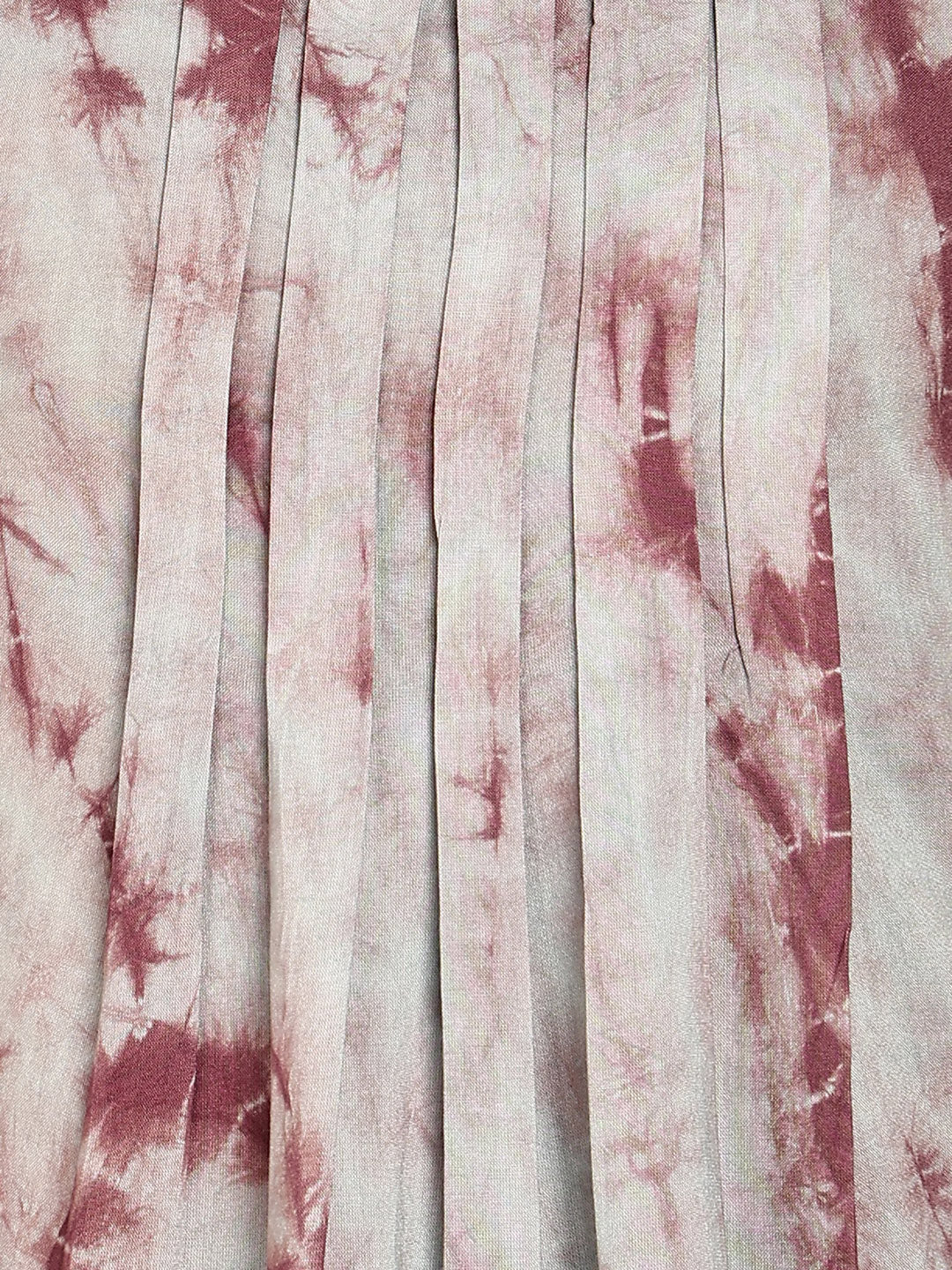 Women Casual Rayon Staple Tie & Dye Round Neck 3/4 Sleeves Regular Fit Top (W1716)