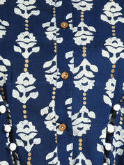 Women Casual Block Printed Cotton Regular Fit Shirt (W1674)