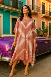 Hand Dyed Loose Fitted Crepe Kaftan Kurta (W1428)