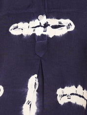 Women Casual Rayon Slub Tie & Dye Mandarin Short Sleeves Regular Fit Top (W1702)