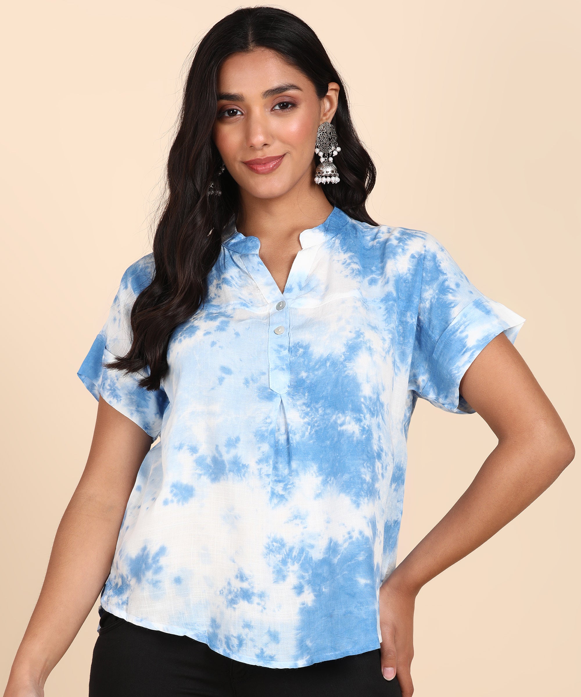 Hand Tie Dyed Mother Daughter Top Combo (COMBOMD9025)