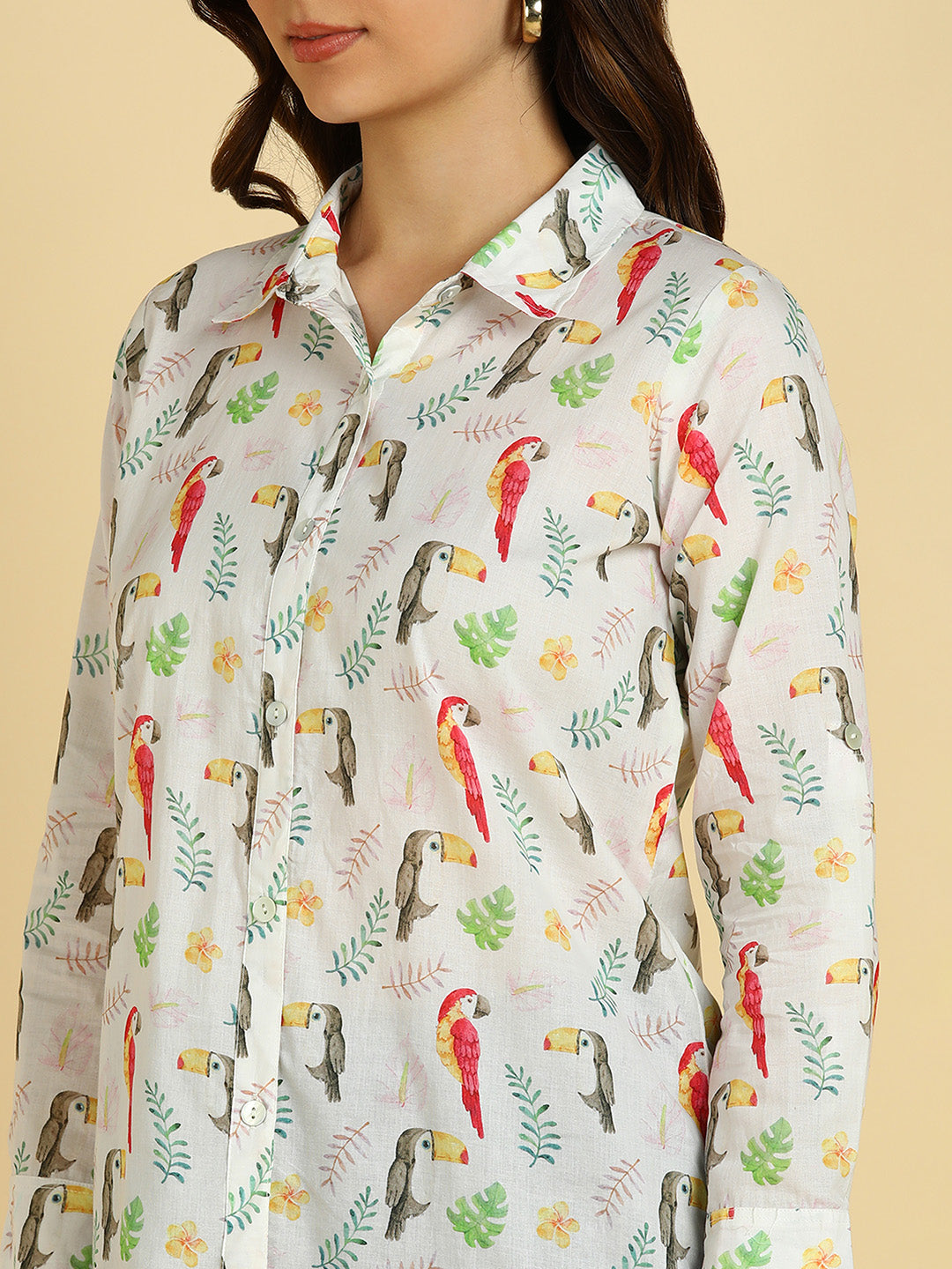 Women Printed Shirt With Matching Kids Kurta Set Mother Daughter Combo (COMBOMD9028)