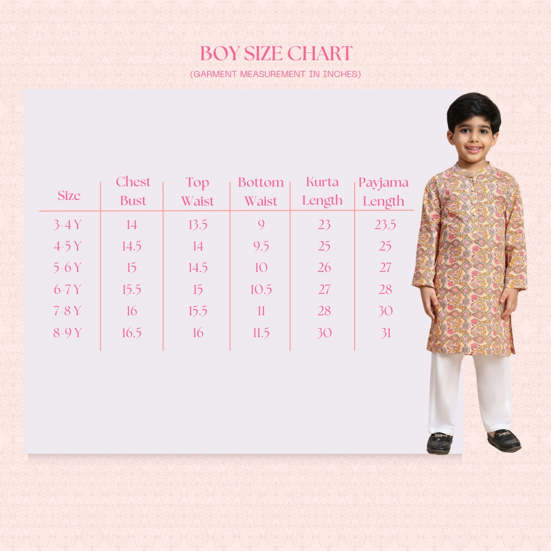 Boy Ethnic Wear Cotton Kurta Payjama Suit (K11087)