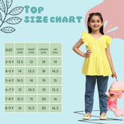 Light Blue Ombre Tie & Dye Mandarin Collar Rayon Slub Top For Girls (K11065)